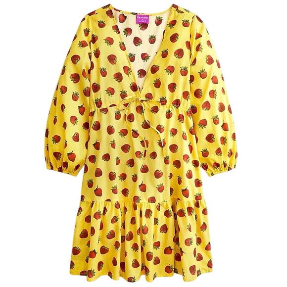 Edie Parker X J.Crew Cover Up Dress In Strawberries - Picture 1 of 8